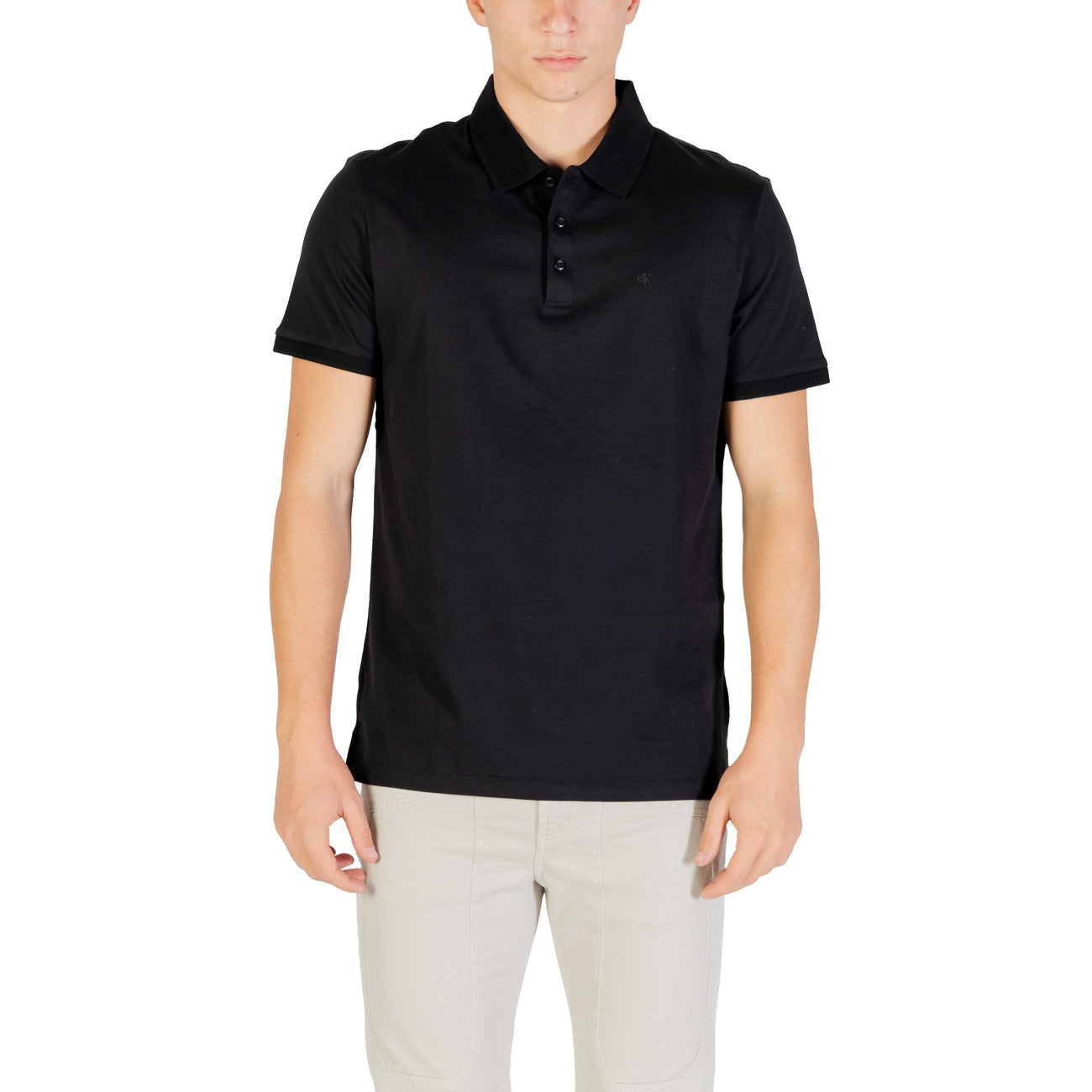 Calvin Klein Jeans Polo Uomo Blu Bottoni Colletto Polo Scollo Tondo Maniche Corte 100% Cotone Primavera/Estate LV04RD255G