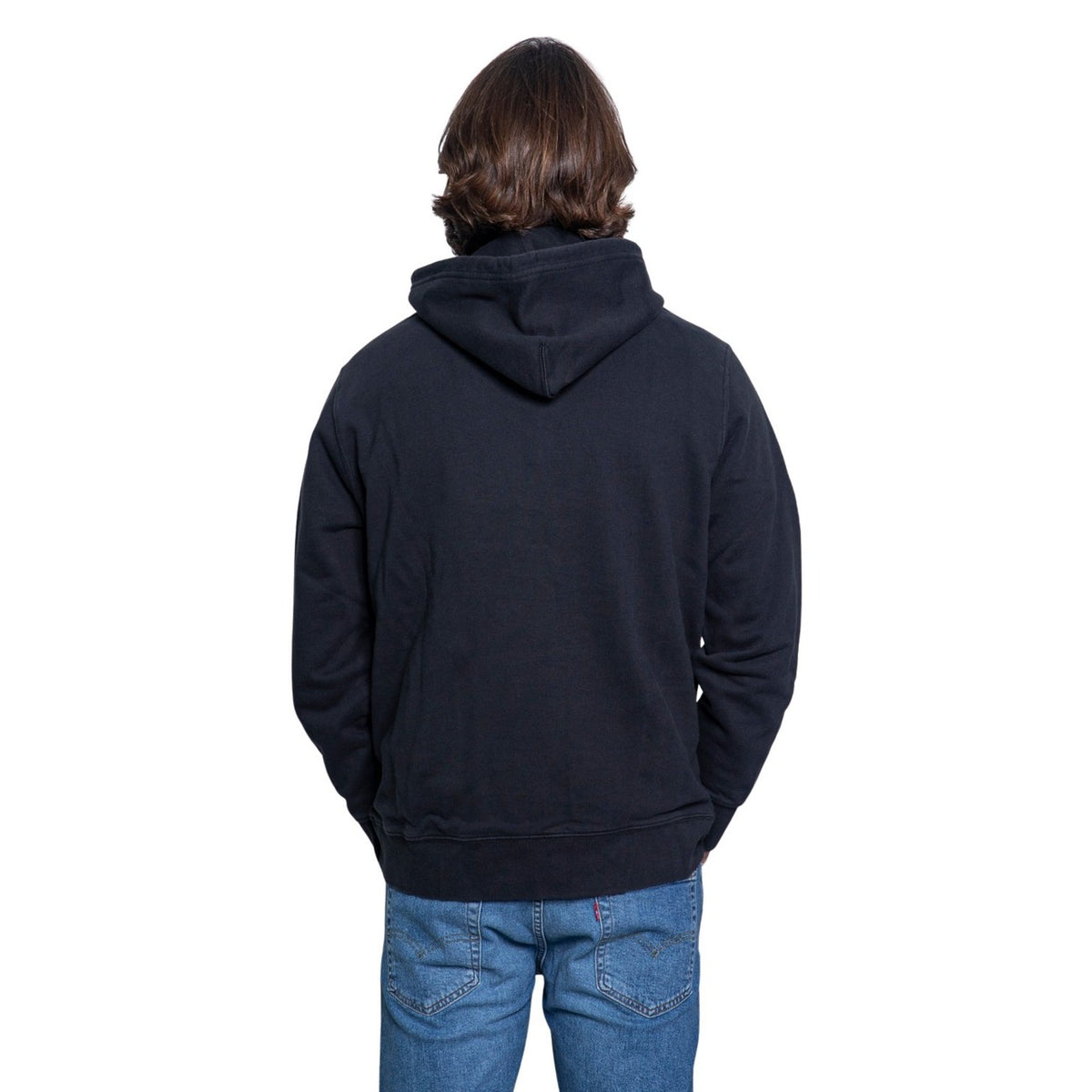 Felpa Levi's uomo nera con cappuccio New Original Hoodie. Felpa basic in morbida spugna di 100% cotone con tasca a marsupio frontale e piccolo logo Levi's sul petto, abbigliamento casual uomo autunno inverno.