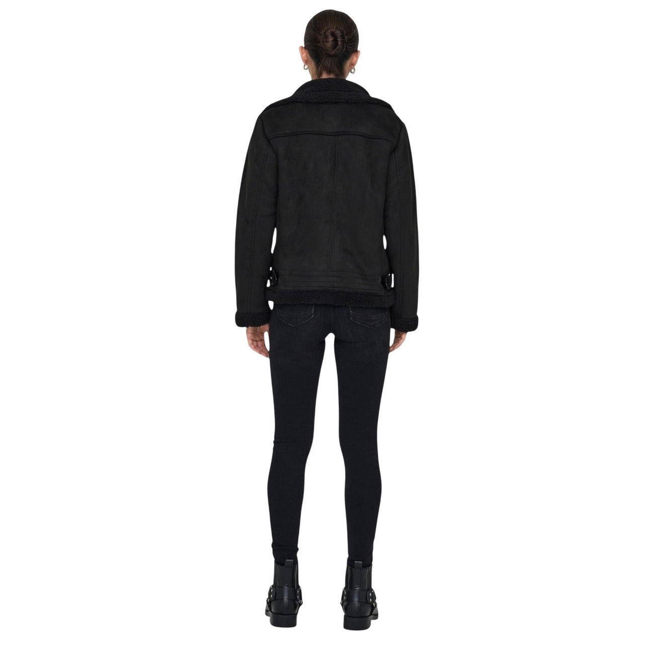 Only Giacca Donna Nero Cerniera Manica Lunga Scollo Tondo Colletto Tasche Poliestere 100% Autunno Inverno 15304775