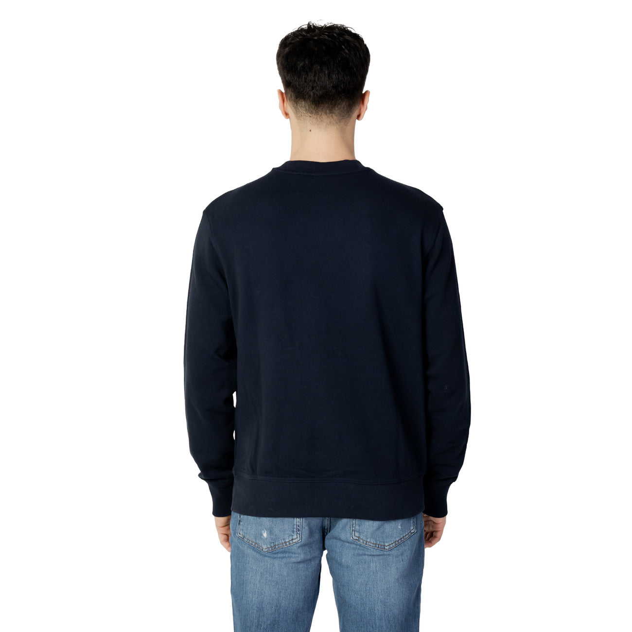 Boss Felpa Uomo Blu con Stampa Maniche Lunghe Scollo Tondo in Cotone 100% Autunno/Inverno 50487133
