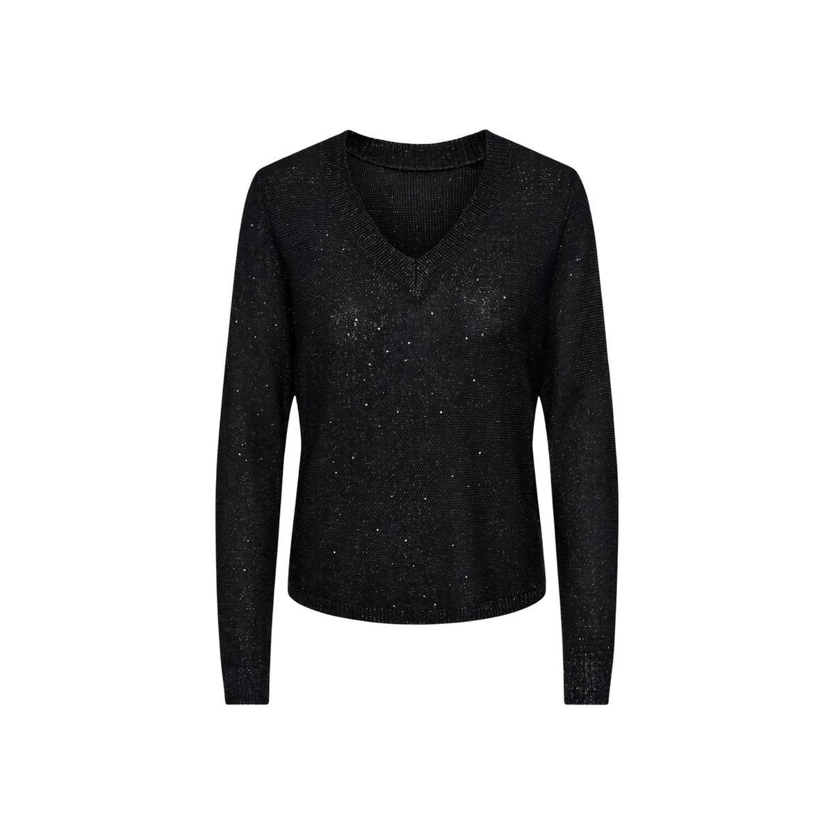 Pullover maglia donna Jacqueline De Yong – Maglione scollo a V con paillettes JDYMIA 15379783.