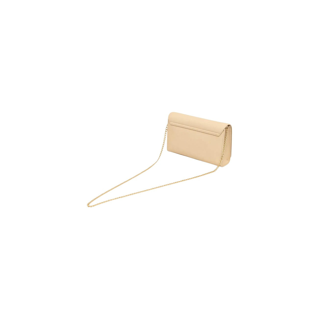 Borsa Love Moschino donna crema a tracolla modello JC4103PP1. Borsetta piccola color panna/avorio con catena oro e logo in rilievo sul davanti, stile elegante, casual chic e da cerimonia o sera.