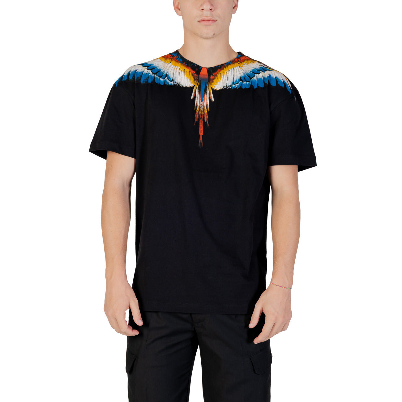 County Of Milan T-Shirt Uomo Nera con Stampa Maniche Corte - T-Shirt Cotone Scollo Tondo