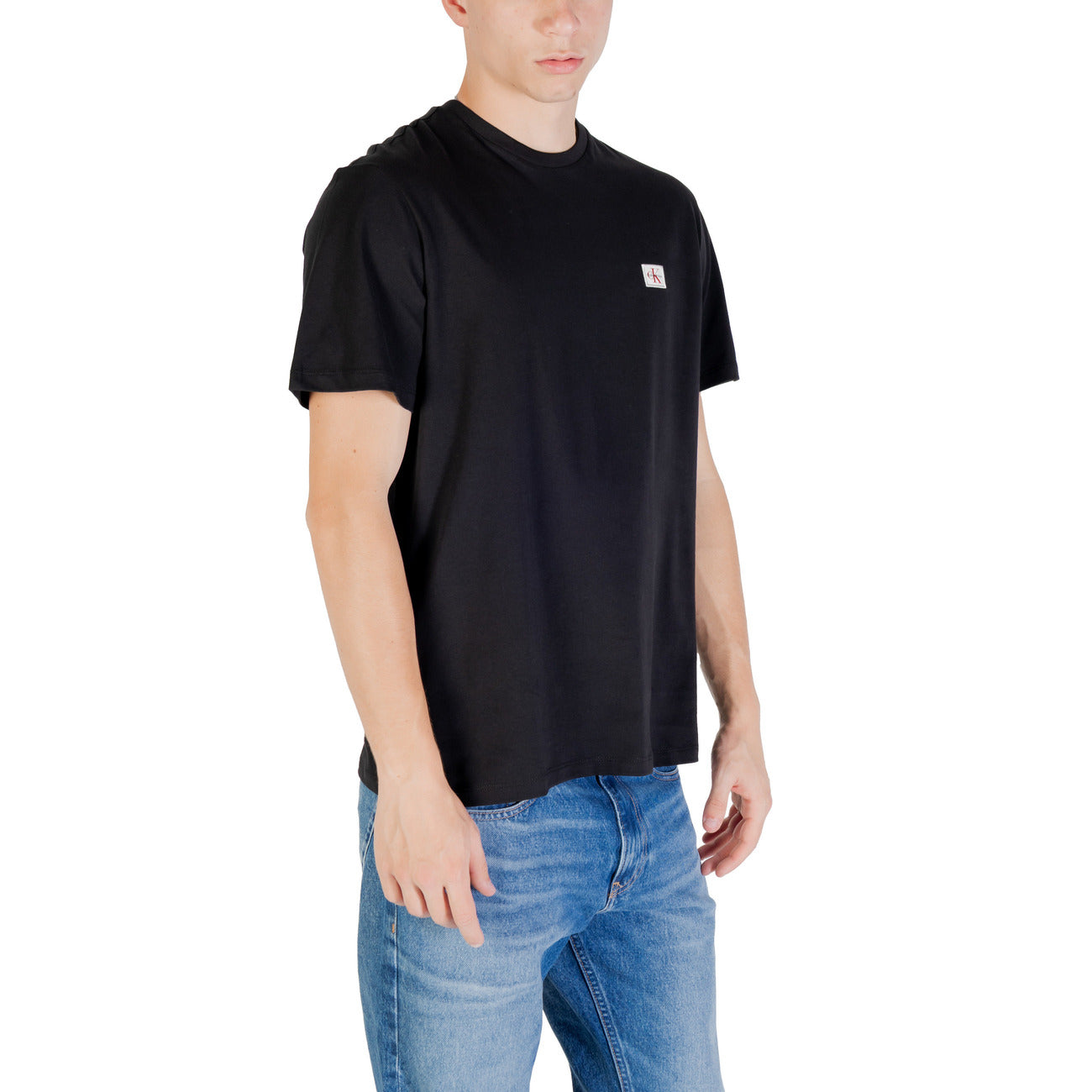Calvin Klein Jeans T-Shirt Uomo Nera Manica Corta Scollo Tondo 100% Cotone Primavera/Estate LV04RC272G