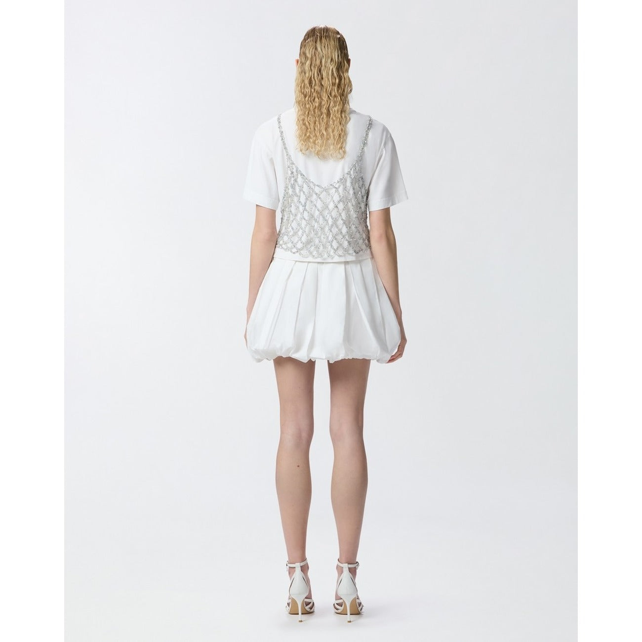 Pinko Gonna Donna Bianca - Gonna Cotone Primavera Estate