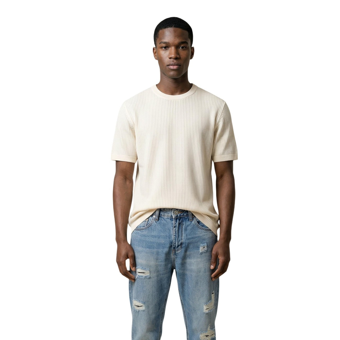 Antony Morato T-shirt Beige; 100% cotone, girocollo, maniche corte. Capo basico di alta qualità per primavera/estate.