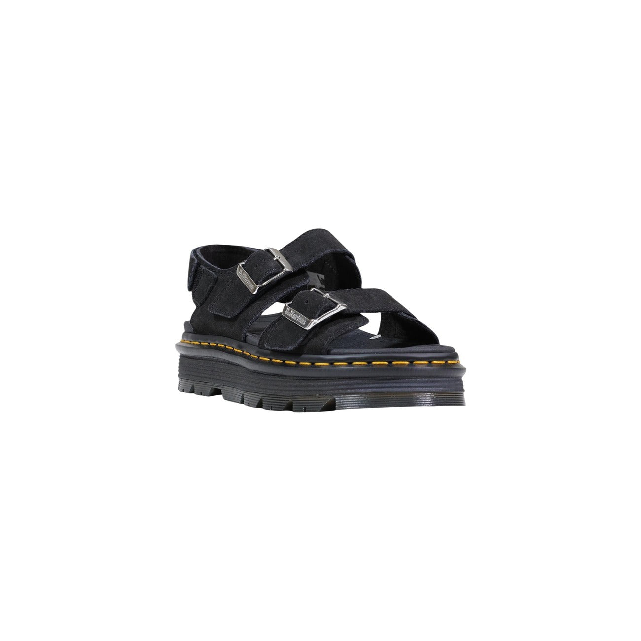 Dr. Martens Sandali con plateau in camoscio ZEBZAG nero Donna - vista frontale