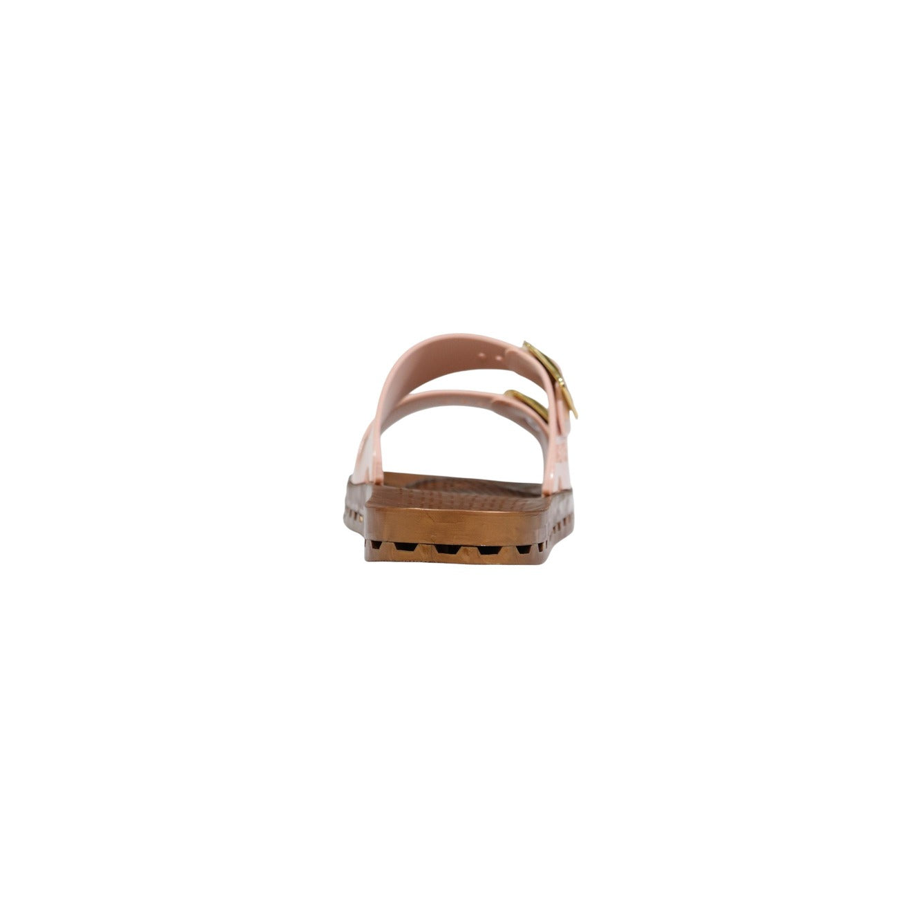 Ciabatte Sensi La Jolla Prestigio; 100% PVC. Doppia fibbia lucida regolabile, suola traforata drenante, plantare ergonomico. Leggere, lavabili e ultra-traspiranti. Stile chic per mare, spa e casa Vista posteriore 