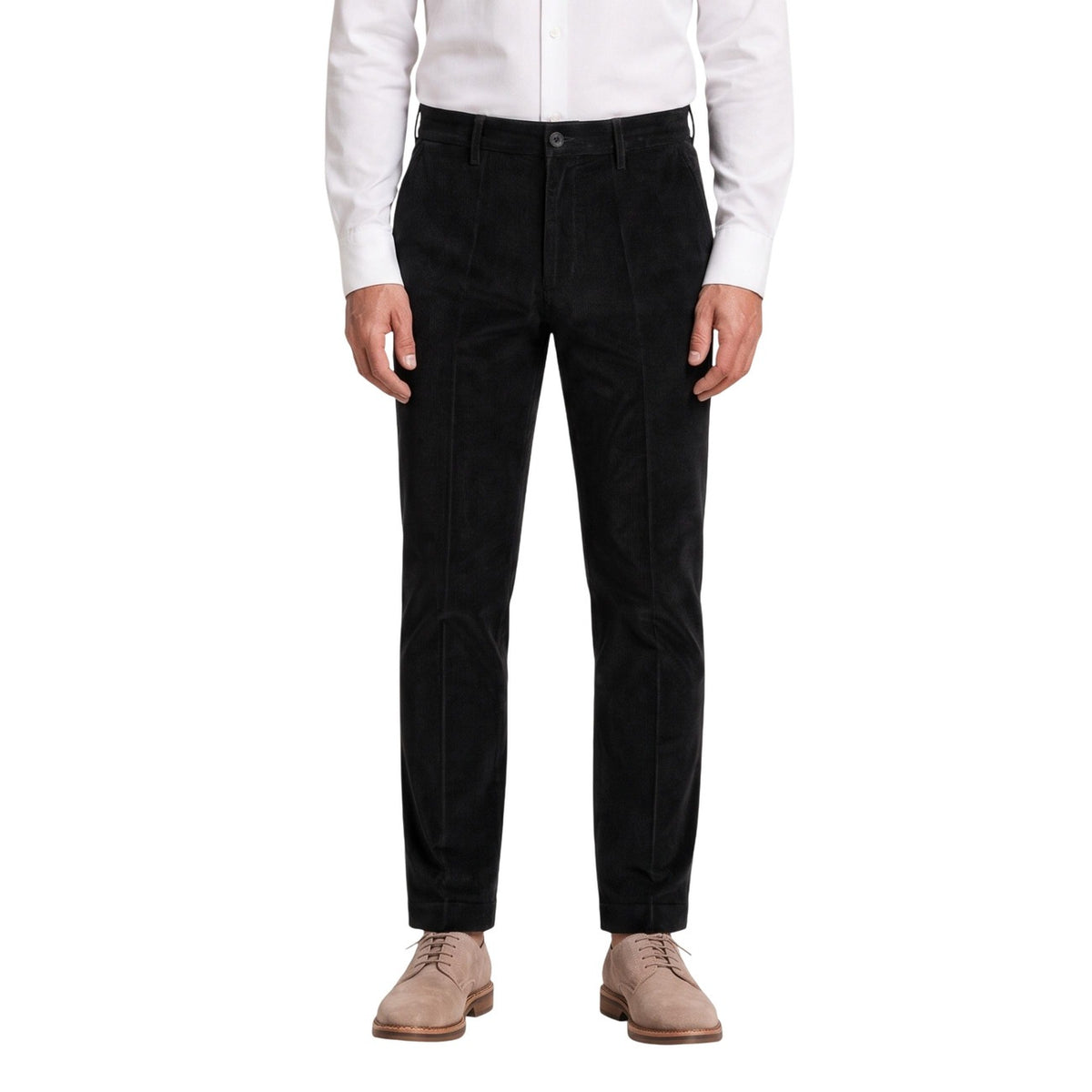 Pantaloni uomo Borghese Aurelio slim fit – Pantalone elegante casual cotone AURELIO 6WPA21 26VL127. Nero