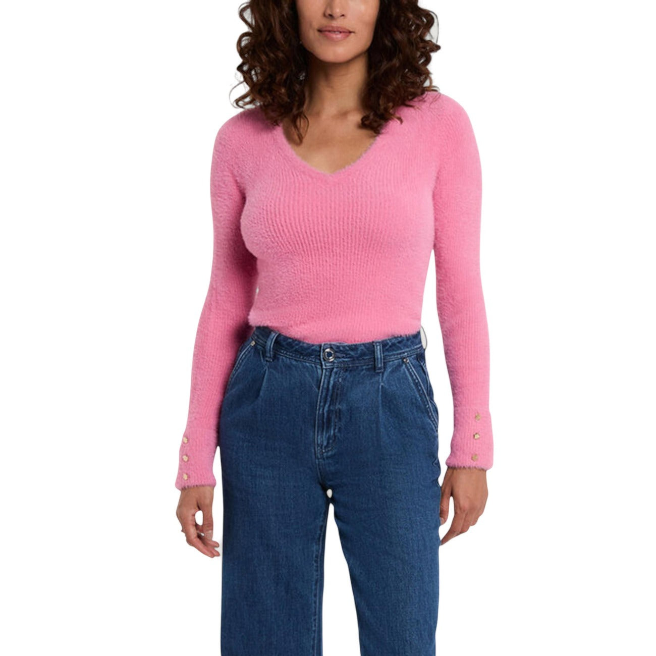 Morgan De Toi Maglioncino Donna Manica Lunga con Scollo a V 212-MOOVE