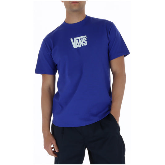 T-shirt Vans Uomo Blu; 100% Cotone. Grafica Stretch Logo frontale, maniche corte, vestibilità classica. Lavabile a 30°C, perfetta per la stagione Primavera/Estate. Vista frontale 
