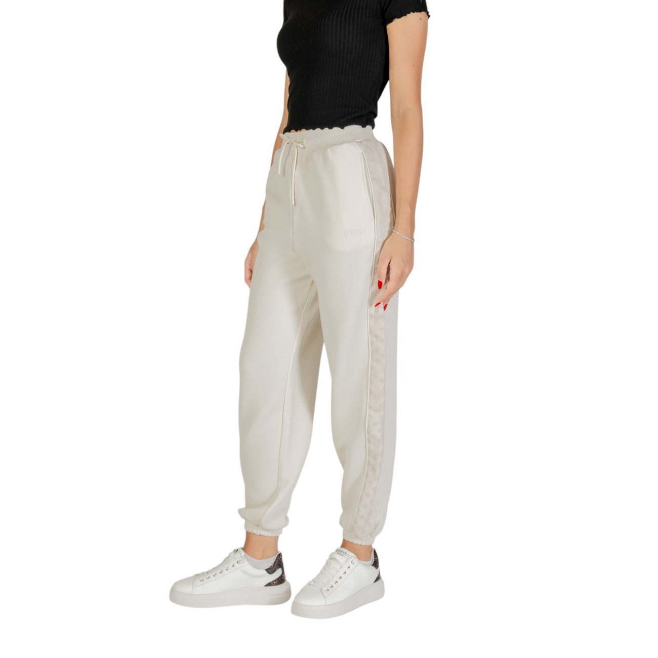 Pantaloni sportivi Donna Guess Bianchi Cotone - Stile Casual