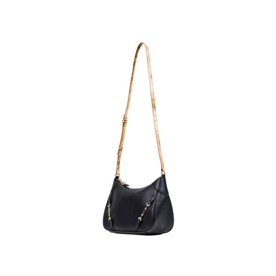 Alviero Martini Prima Classe Women's Shoulder Bag in Black - Iconic Geo Print
