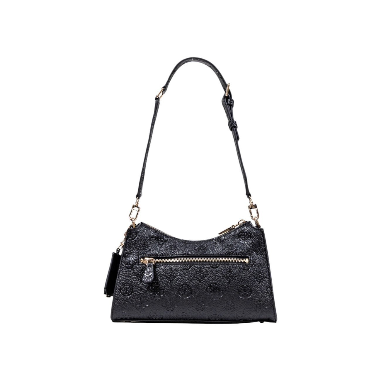 Guess Borsa Donna Nera a Mano - Borsa con Cerniera e Tasche Interne Esterne 25x15x5cm