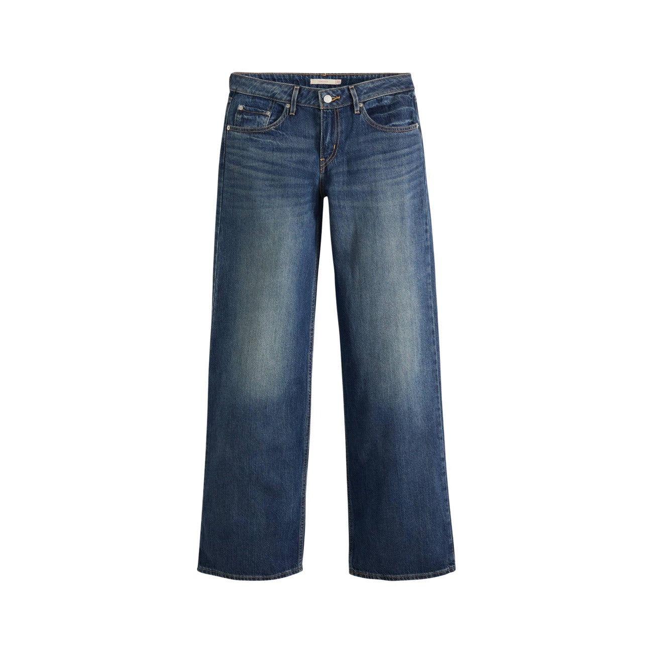 Levi's® Low Loose Boss Business; jeans 100% cotone, vita bassa, tasca sulla gamba e chiusura zip. Stile utility-urban d'ispirazione vintage. Vista frontale stesa 