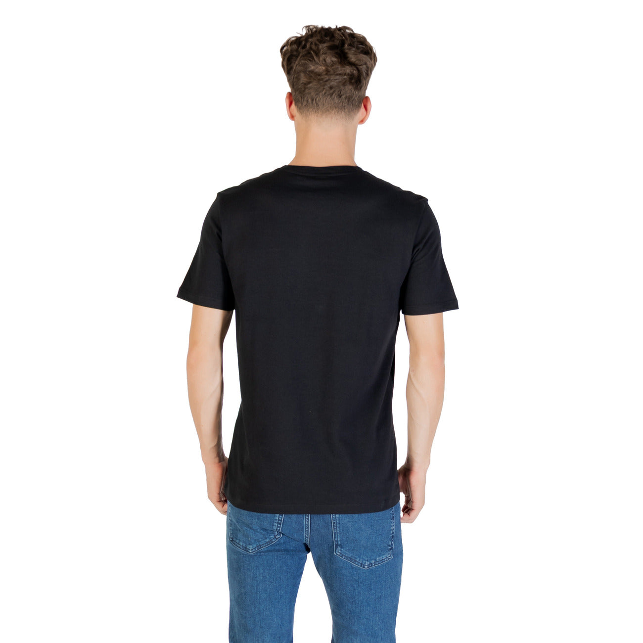 Boss T-Shirt Uomo Nera Manica Corta Scollo Tondo 100% Cotone Primavera/Estate 50508584