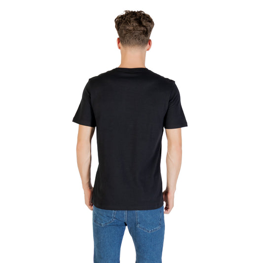 Boss T-Shirt Uomo Nera Manica Corta Scollo Tondo 100% Cotone Primavera/Estate 50508584