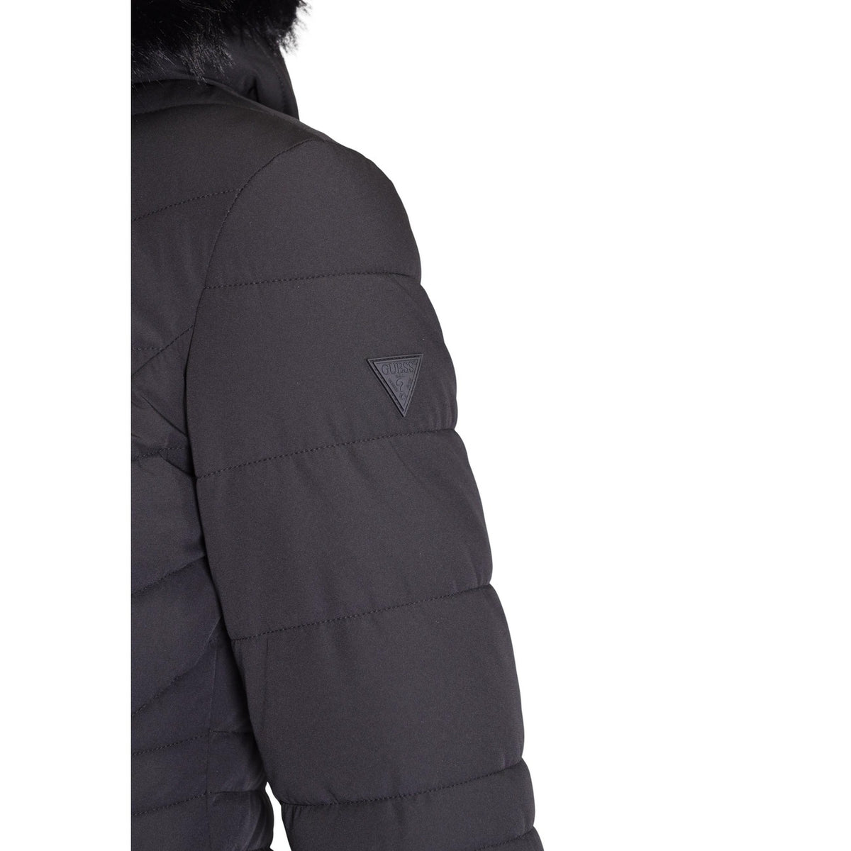 Piumino nero donna Guess – Giacca trapuntata slim fit Jolanda Stretch Puff W6BL77 W4713.
