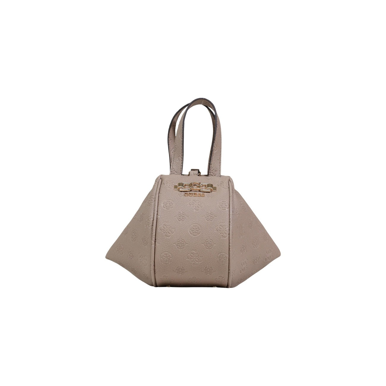 Guess ANISE TOP HANDLE POUCH - Borsa a mano beige 20x17x11 cm vista frontale 