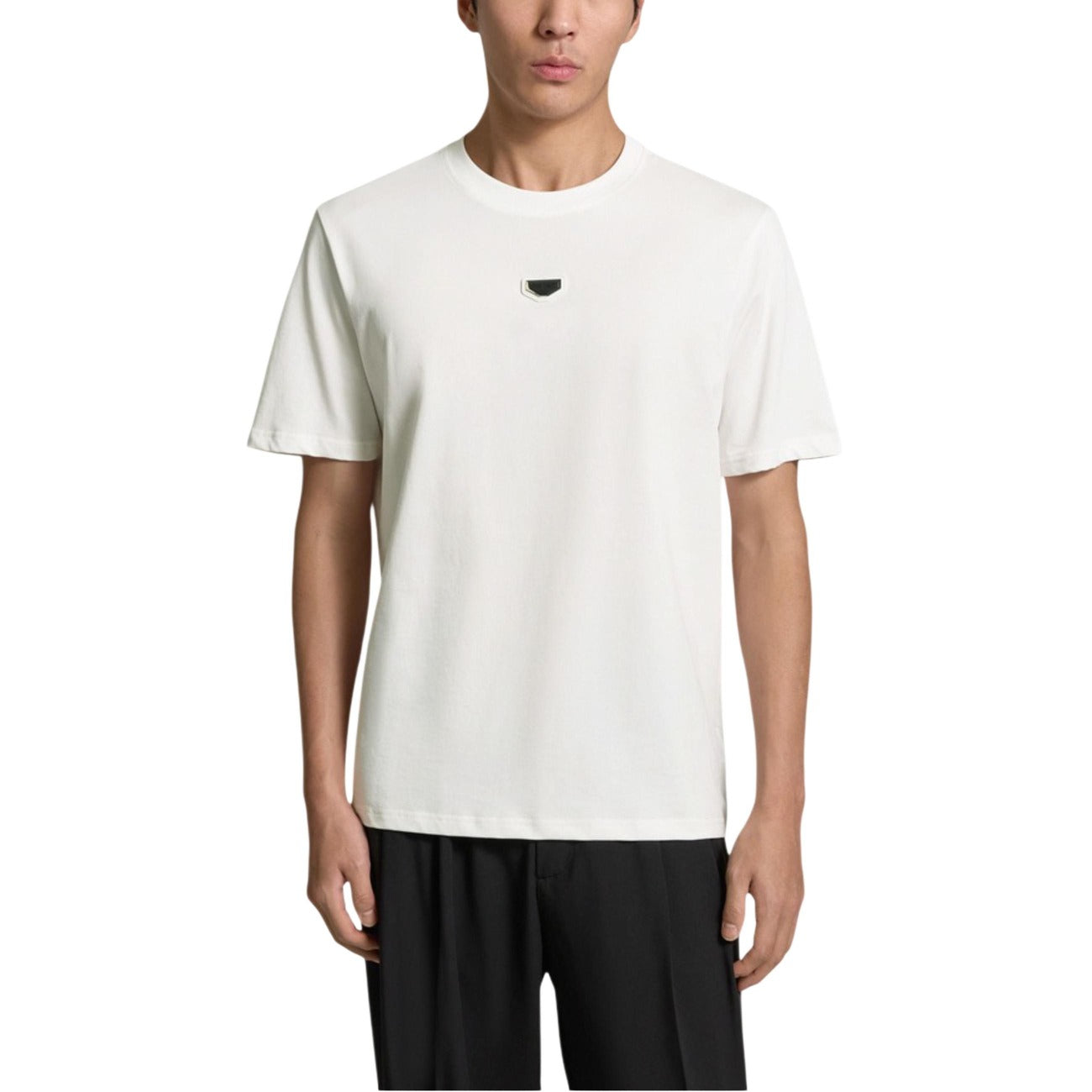 Antony Morato T-Shirt RELAXED FIT IN JERSEY DI COTONE CON LOGO GOMMATO Uomo Maniche Corte MMKS02612-FA100258