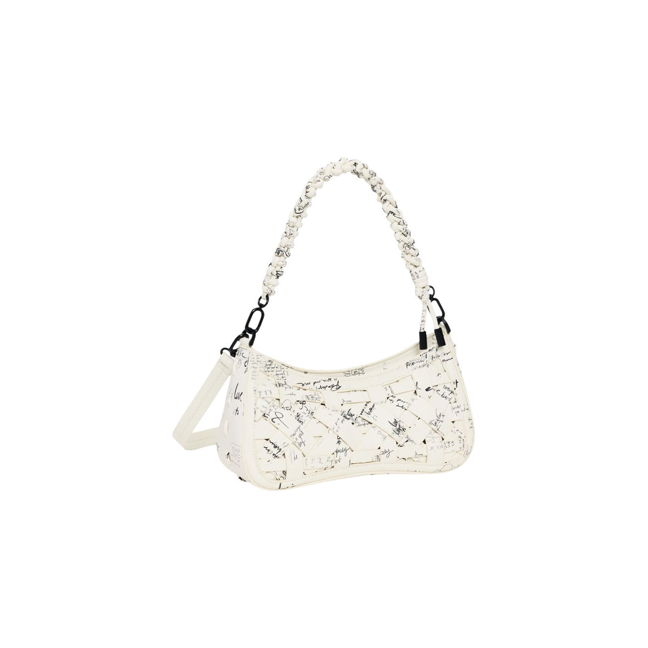 Borsa Desigual BAG_INDIO ALSACIA donna beige a mano con cerniera manici - vista laterale
