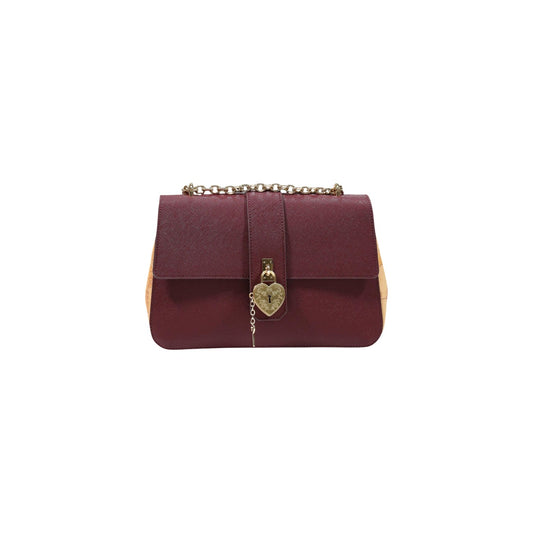 Borsa tracolla donna Alviero Martini Prima Classe L LG33 T407. Borsa da donna con dettagli mappa Geo sui lati, tracolla con catena oro, charm cuore e dimensioni 26x17x8 cm.