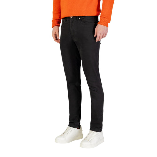 Borghese Pantaloni Uomo Grigio in 98% Cotone 2% Elastan con Zip e Bottone Tasche Autunno/Inverno 3WPAZ3 TW-31