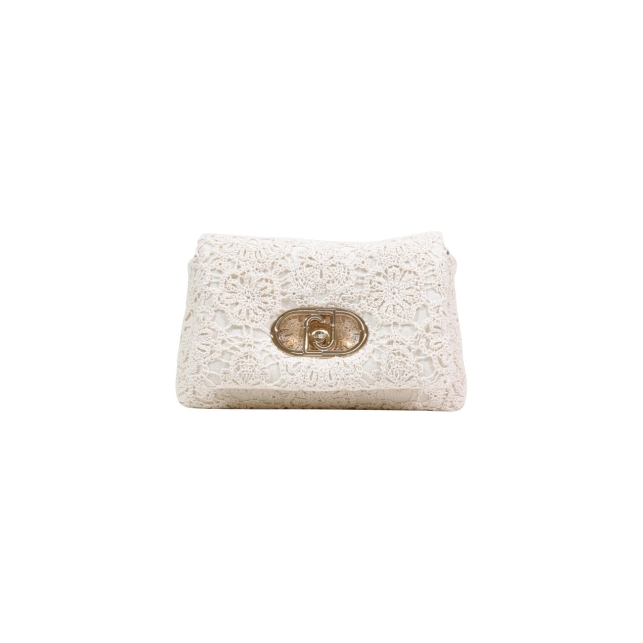 Borsa Liu Jo M CROSSBODY donna panna con tracolla bottoni automatici tasca interna 100% poliestere - vista frontale
