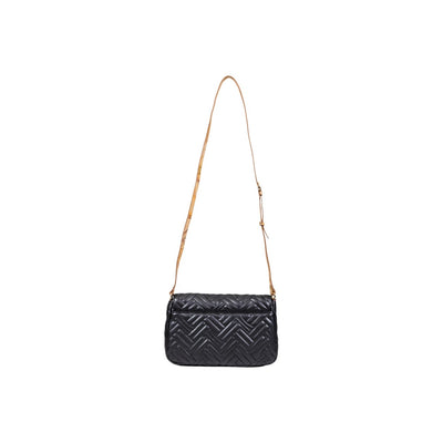 Alviero Martini Prima Classe Women's Shoulder Bag in Black - Iconic Geo Print