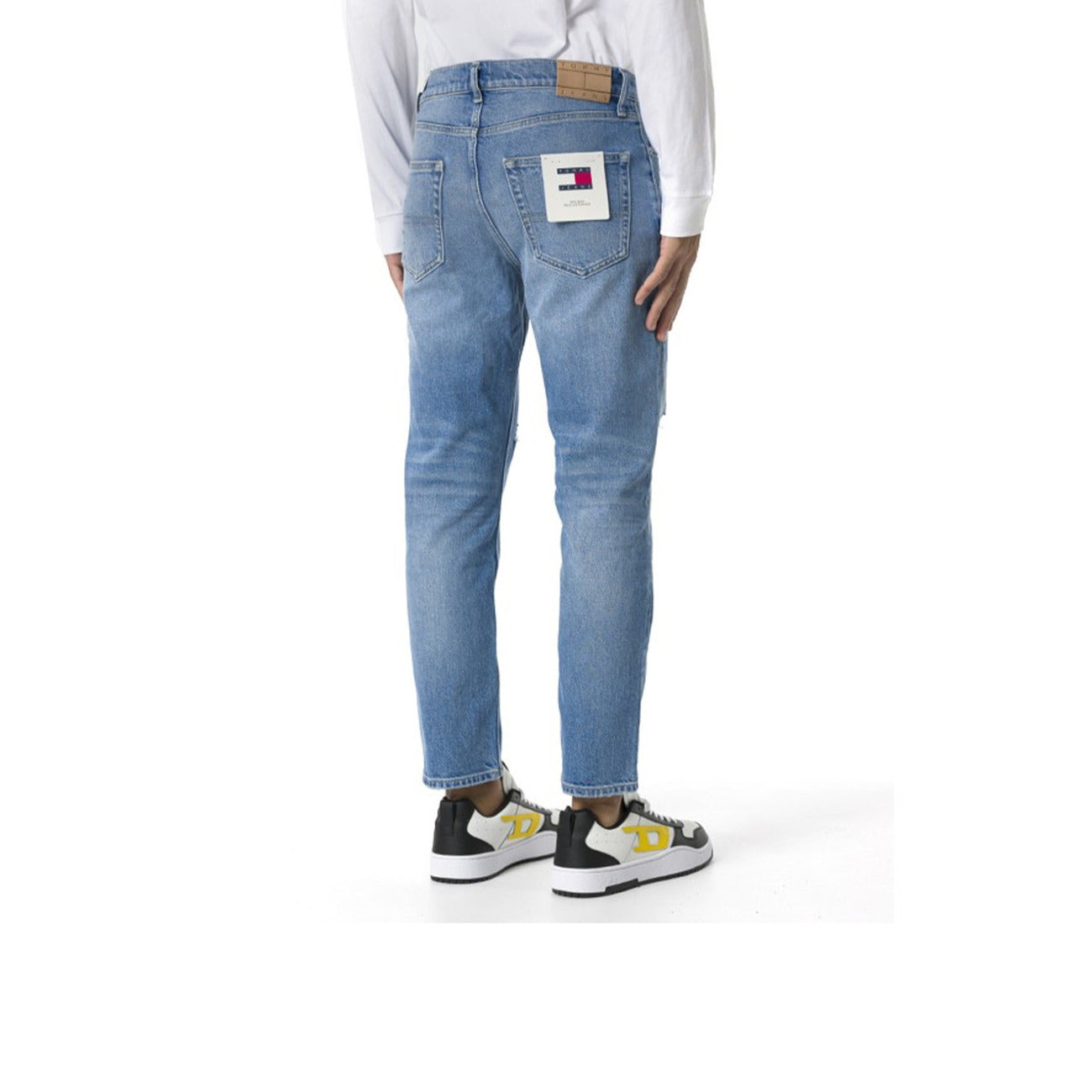 Tommy Jeans Jeans Uomo Blu in Cotone 98% Elastan 2% con Zip e Bottone Tasche Anteriori e Posteriori B_44834