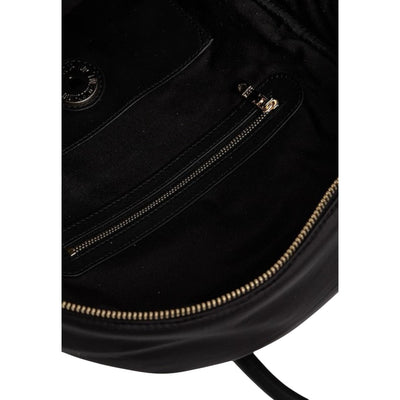 Love Moschino Zaino Donna Nero con Cerniera Tasche Interne ed Esterne - Zaino Nylon Poliuretano 26x34x18cm