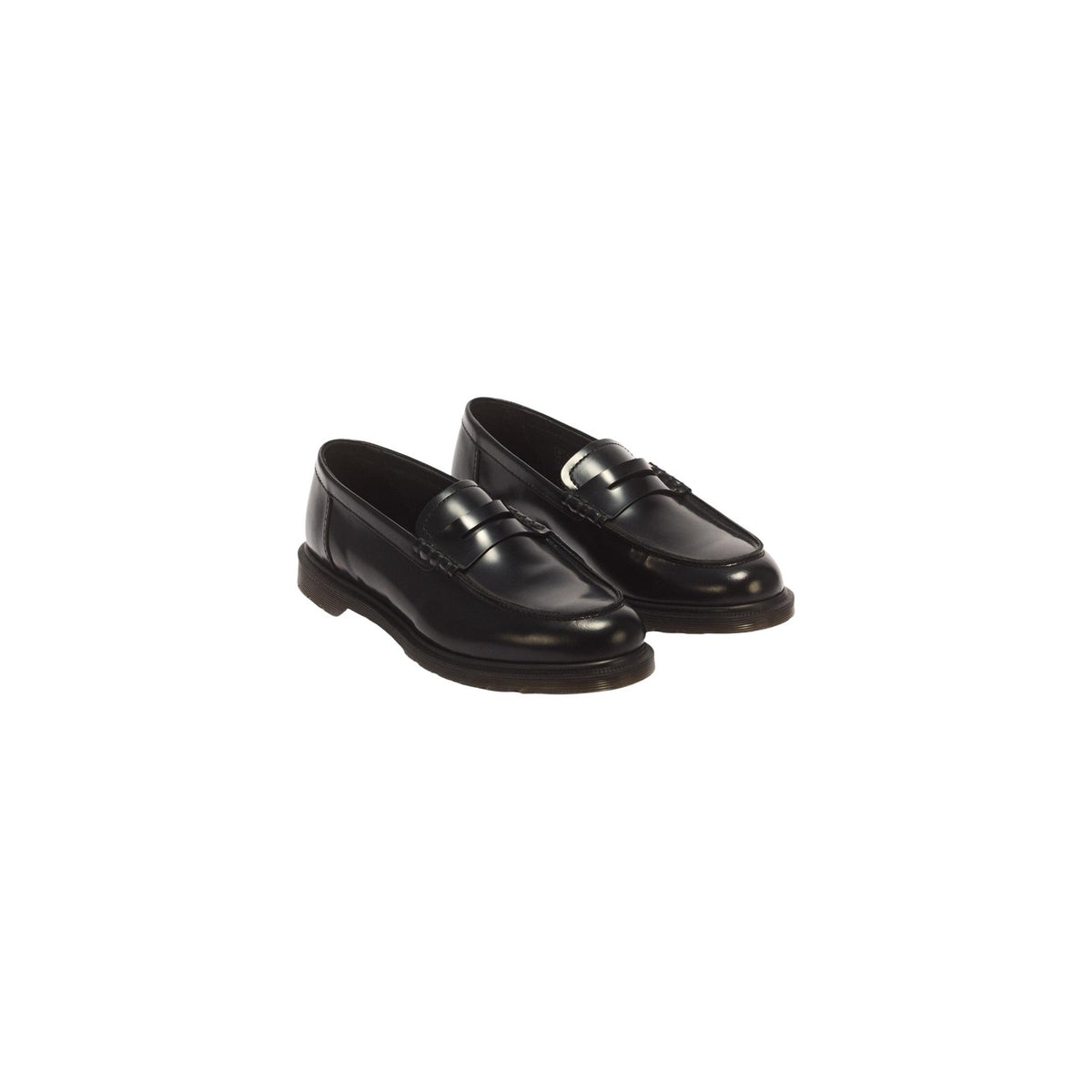 Mocassini uomo Dr. Martens neri monocromatici – Scarpe basse in pelle lucida 42503001