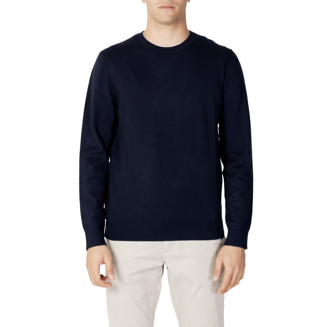 Diktat Maglia Uomo Bianco Collo Tondo Manica Lunga Cashmere Autunno Inverno DK37001
