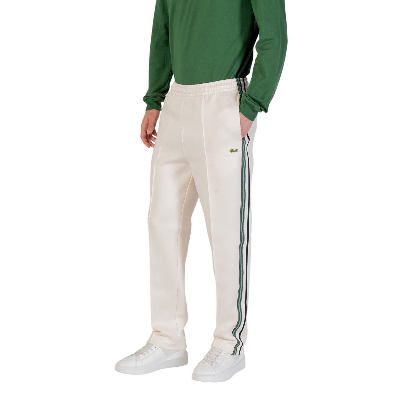 Pantaloni Sportivi Uomo Lacoste Bianchi Cotone - Eleganza Francese