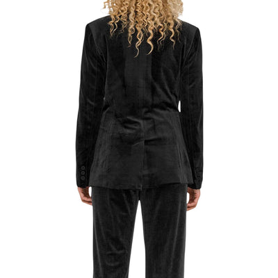 Only Giacca Donna Nero Bottoni Manica Lunga Scollo V Bavero Tasche Poliestere Elastan Autunno Inverno 15335850