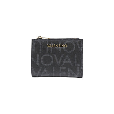 Valentino Bags Portafoglio Donna Marrone con Stampa Cerniera - Portafoglio Poliuretano Tasche 13x10x2cm