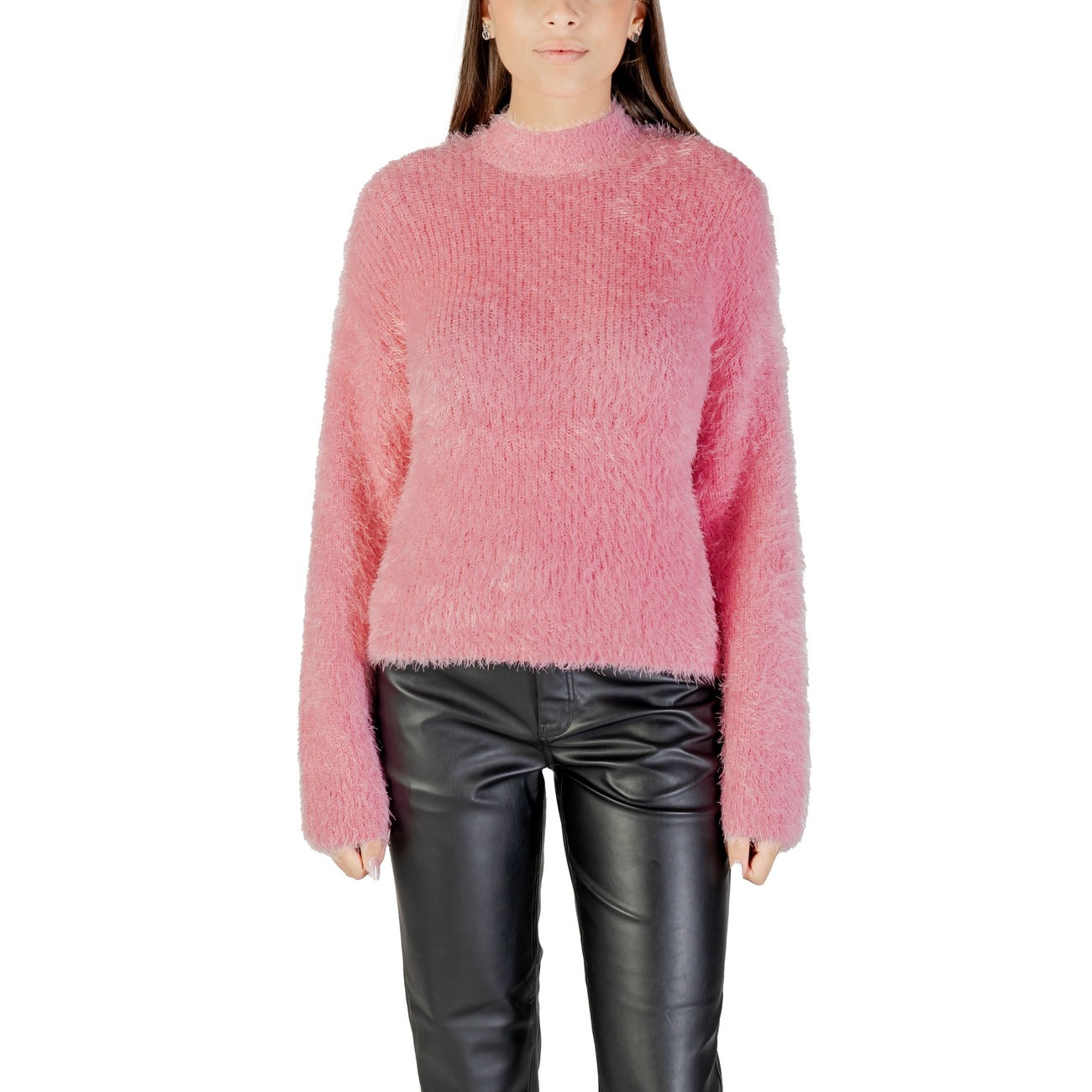Only Maglia Donna Bianca in Poliestere 100% a Manica Lunga con Scollo Tondo 15350651