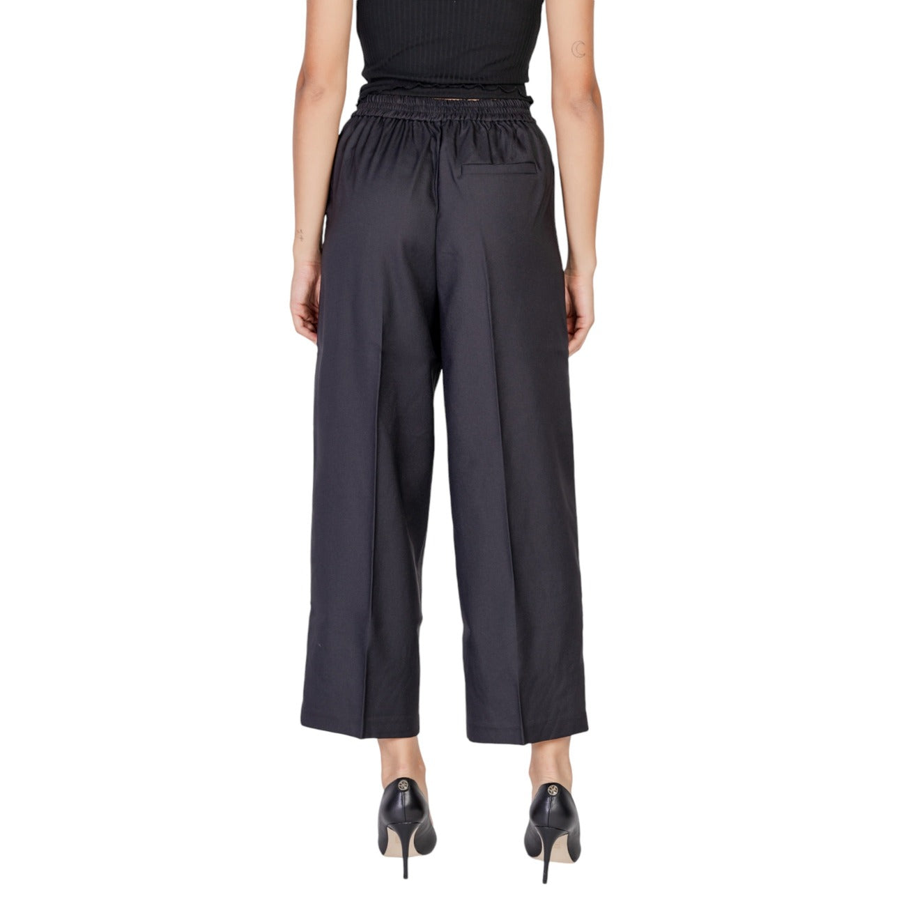 Ichi Pantaloni Donna Nero Monocromo Cerniera Tasche Anteriori 97% Poliestere 3% Lycra Autunno/Inverno 20121967