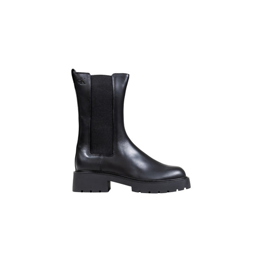 Calvin Klein Jeans Stivali Donna Neri Stivaletti in Pelle 100% Autunno/Inverno YW0YW01909