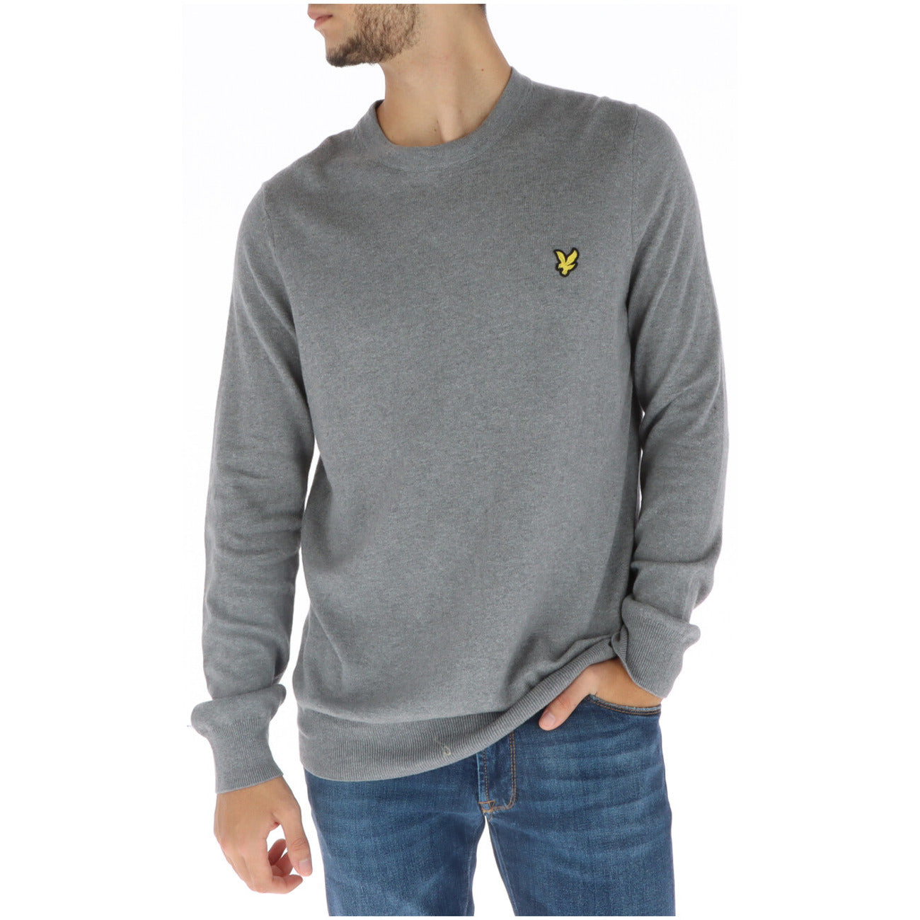 Lyle & Scott Maglia Uomo Blu Scollo Tondo Manica Lunga Cotone Lana Merino Autunno Inverno KN2110VC