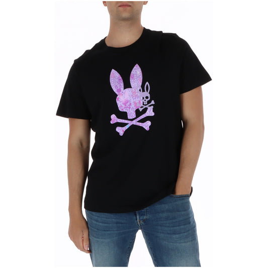 T-shirt Psycho Bunny Van Graphic; 100% Cotone Pima del Perù. Stampa coniglietto multicolore, vestibilità regolare, scollo tondo. Tessuto leggero, traspirante e anti-sbiadimento. Ideale per la stagione Primavera/Estate. Vista frontale 
