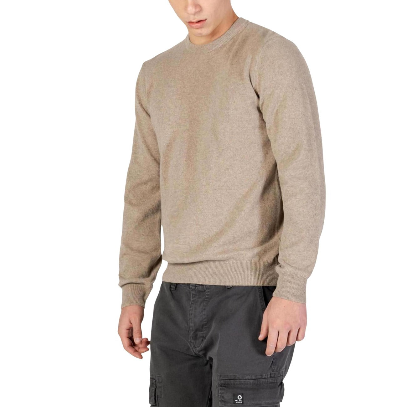 Yos Maglia Uomo Beige Maniche Lunghe Scollo Tondo - Maglia Cashmere
