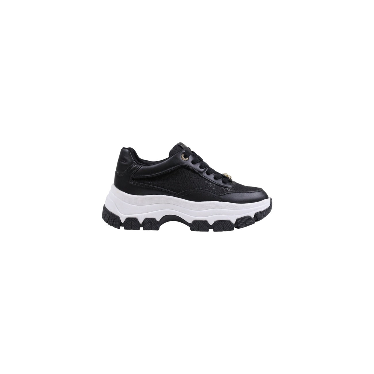 Sneakers Guess donna nere con lacci 32% poliestere 68% poliuretano - vista laterale destra
