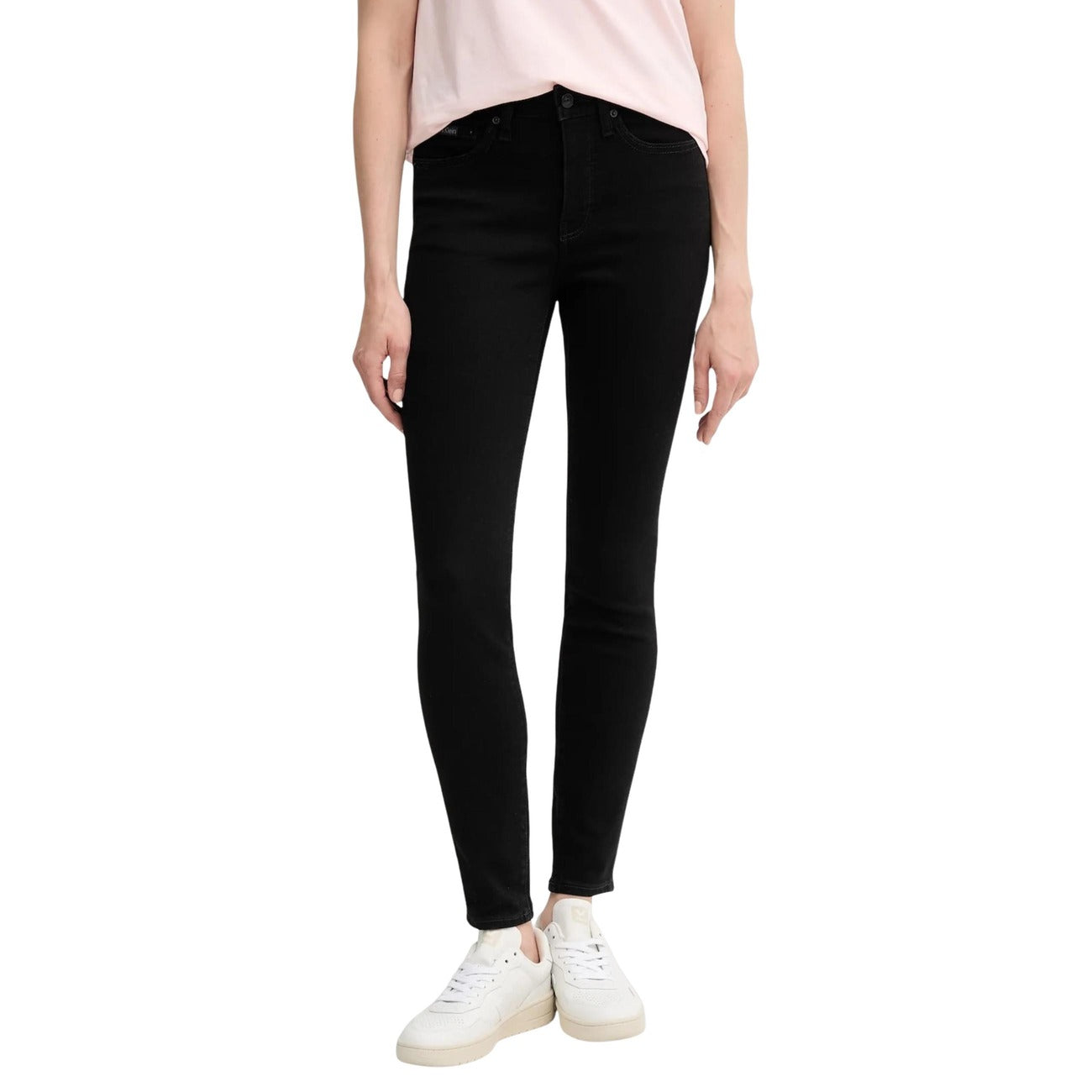 Calvin Klein Jeans Jeans Donna Nero Zip Bottone Tasche Anteriori Posteriori Cotone 100% Autunno Inverno LV047C777G
