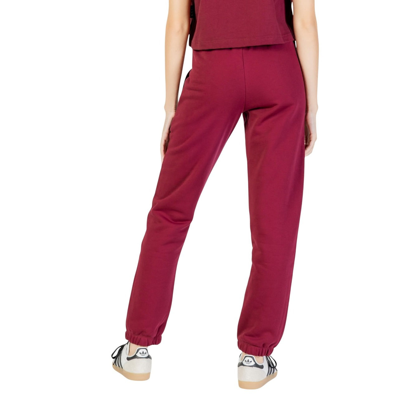 Pantaloni Sportivi Donna Icon Bordeaux Stampa Cotone - Stile Casual