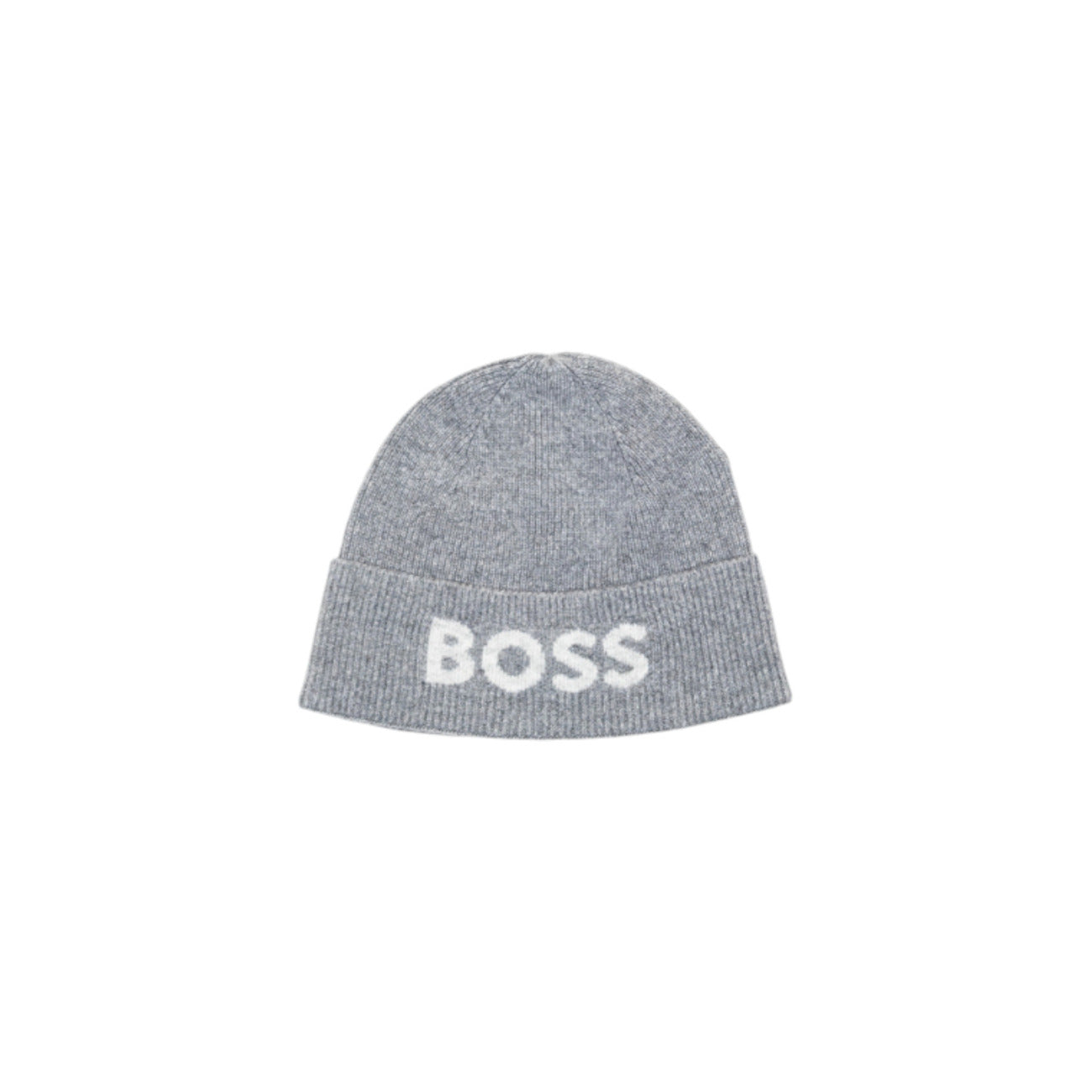 Boss Men's Blue Hat with Print - Winter Hat Wool Polyamide Viscose