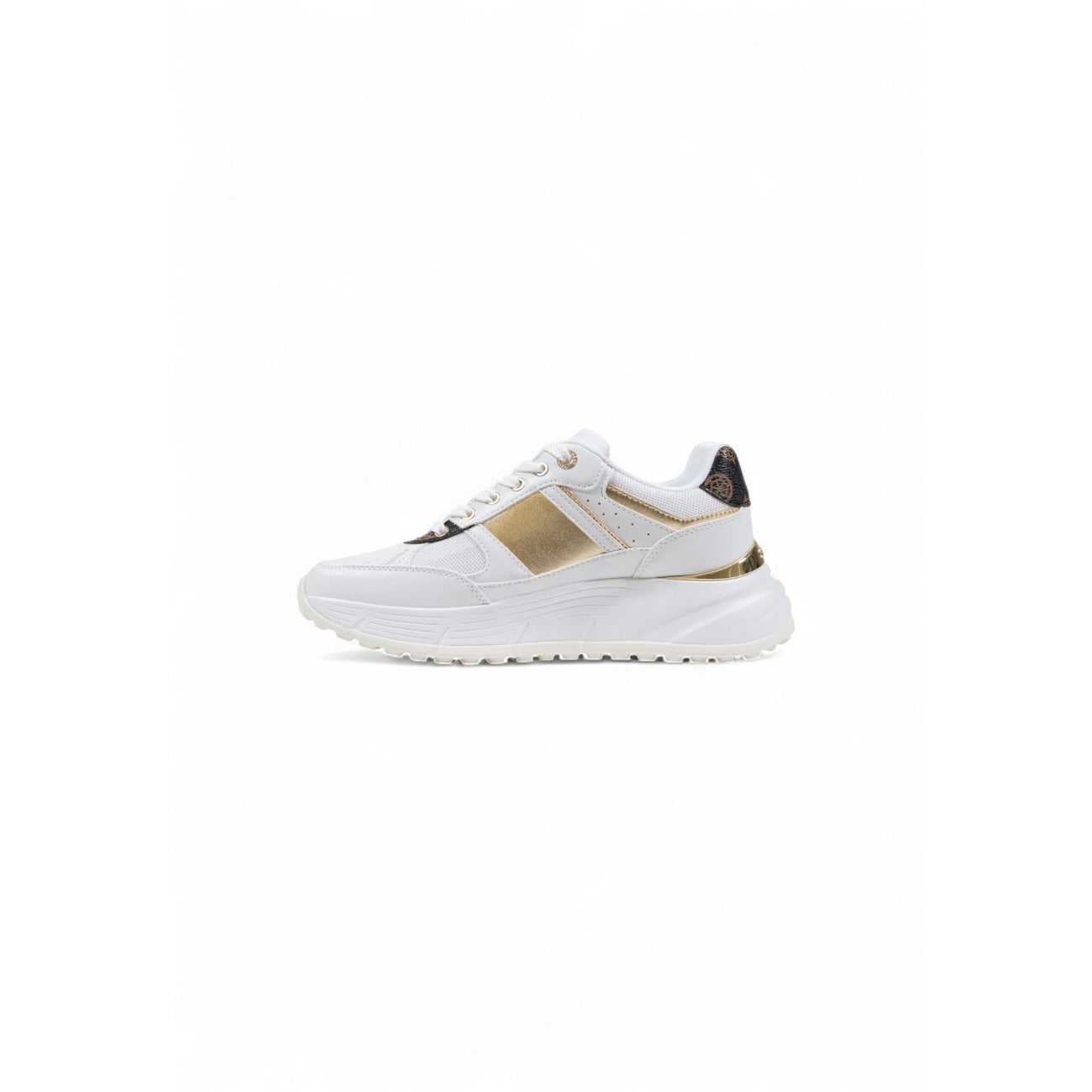 Guess Sneakers Donna Bianche in Poliuretano 65% e Poliestere 35% con Plateau e Lacci Autunno/Inverno FLTFON FAB12