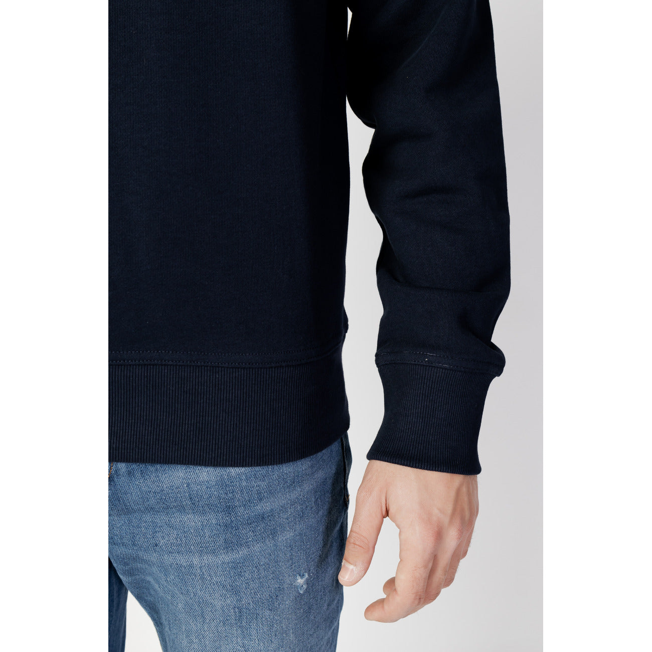 Boss Felpa Uomo Blu con Stampa Maniche Lunghe Scollo Tondo in Cotone 100% Autunno/Inverno 50487133