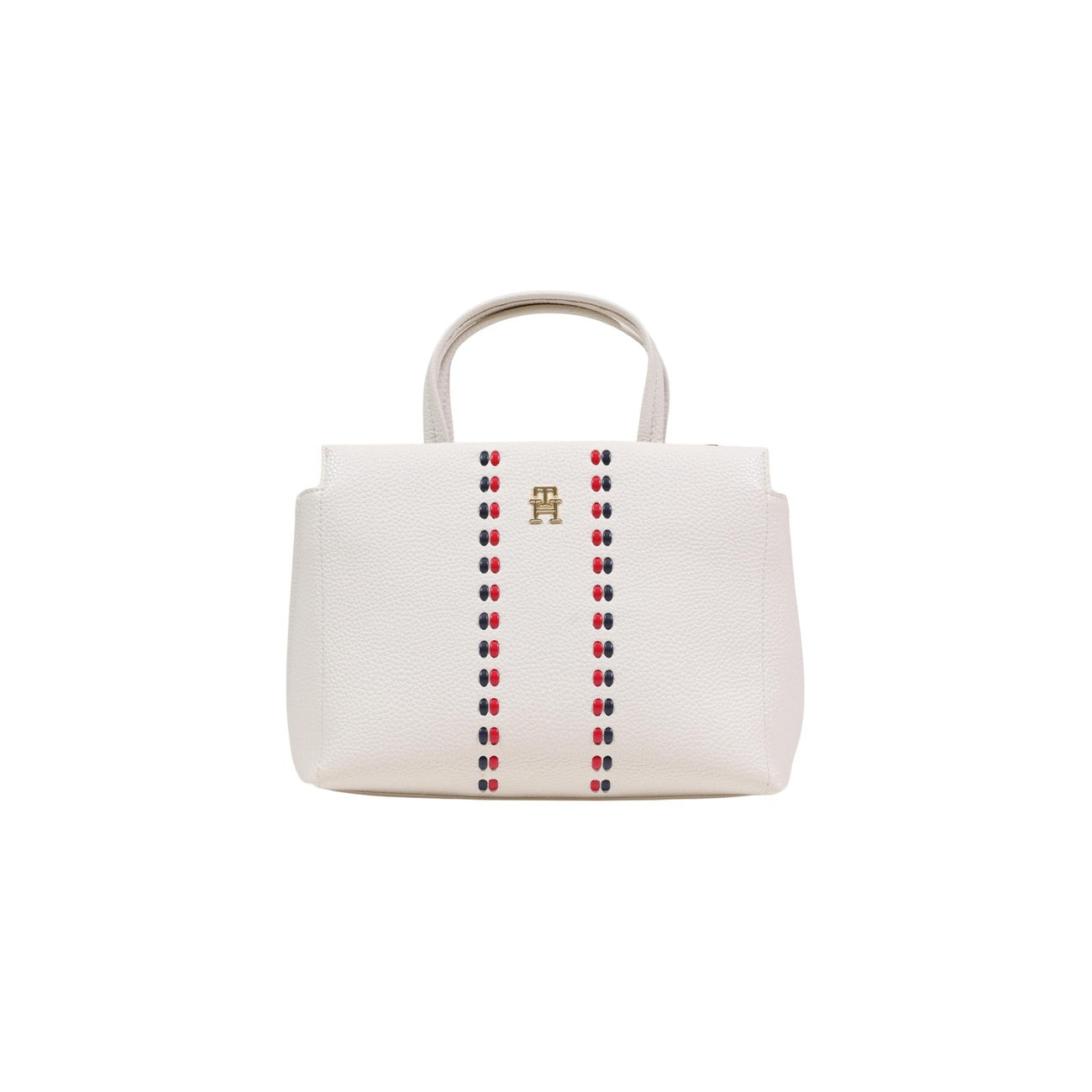 Tommy Hilfiger Borsa TH TIMELESS MINI SATCHEL Donna Bianco Tasca Interna 100% Poliuretano Vista frontale 