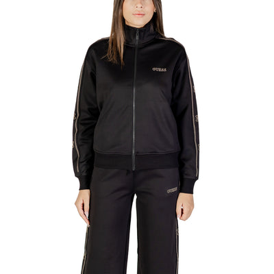 Guess Active Felpa Zip Donna Nera V5BQ15 KCX22 - Poliestere 86%